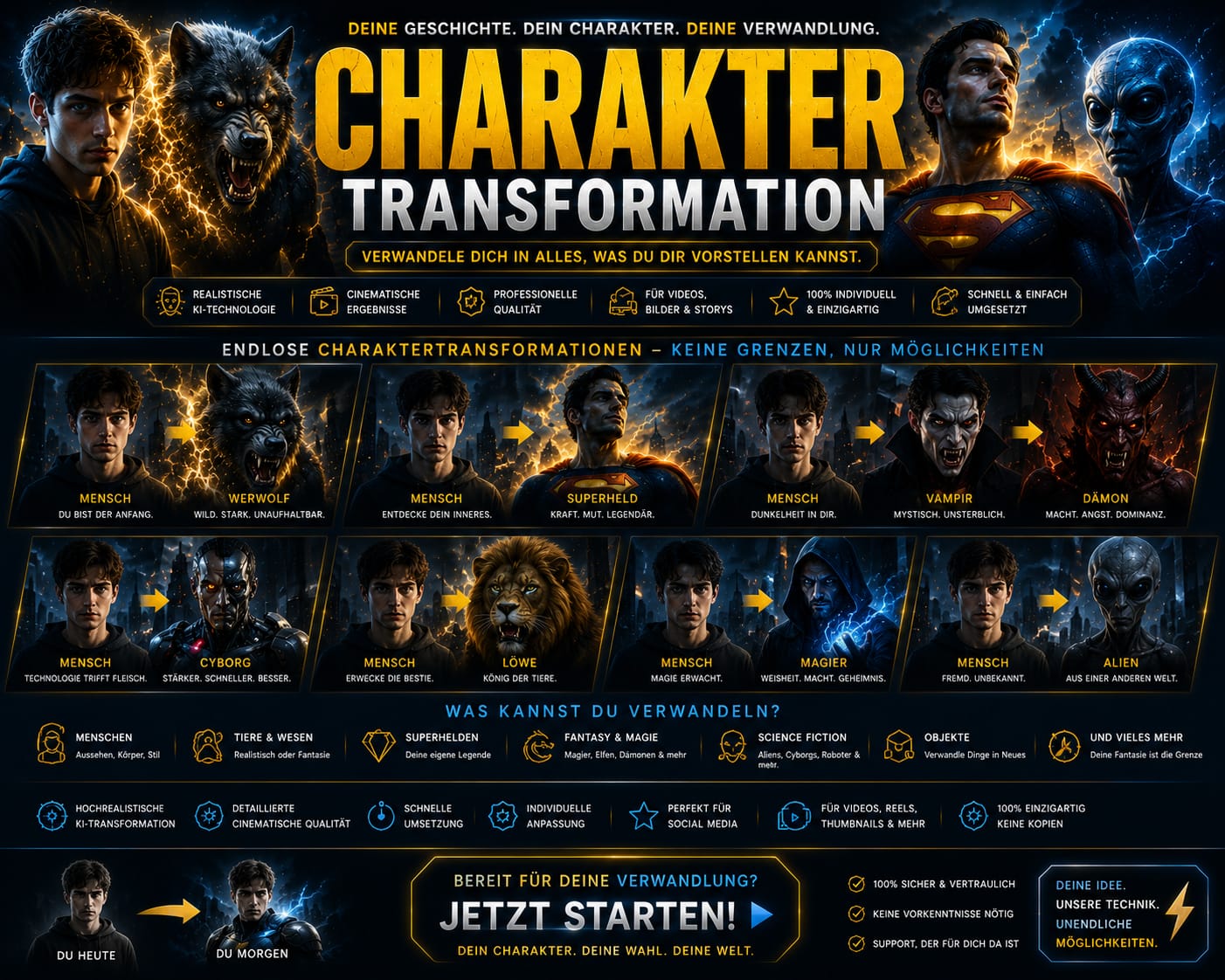 Charakter Transformation